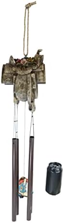 Ebros Gift Western Farm Horse Saddle Wind Chime