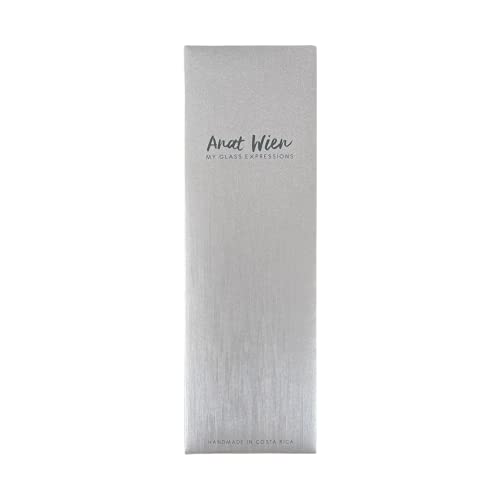 Jewish Mezuzah Premium Glass Case Blue April Sky