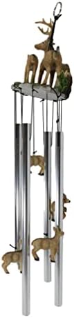 Ebros Gift Forest Family Deer Wind Chime Decor