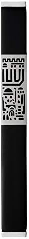AS Mezuzot Aluminum Mezuzah Case with Modern Jerusalem Shin Design
