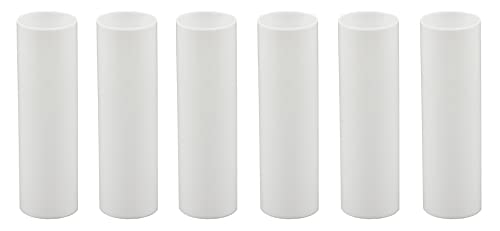 3 Inch White Plastic Candle Covers Set of 6 for Chandeliers