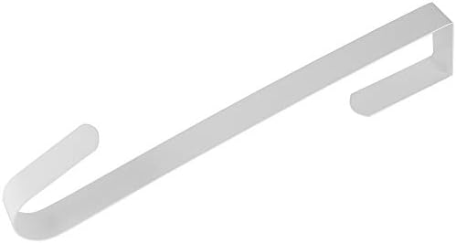 RND Thin Metal Over Door Wreath Hanger Hook - White 15 Inch