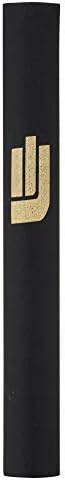AS Mezuzah Black Aluminum Case with SHIN Design