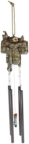 Ebros Gift Western Farm Horse Saddle Wind Chime