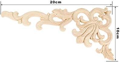 MUXSAM 1-Pair Wood Carved Onlays 787x394 Inch Decorative Accents