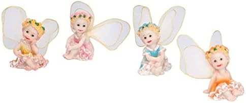 Zerodis Miniature Fairy Statues for Garden Decor 4Pcs Set