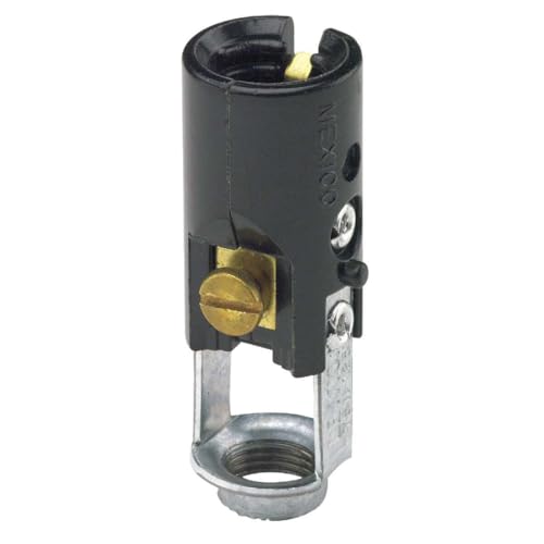 Leviton Candelabra Socket Keyless Single Circuit 10025 Black