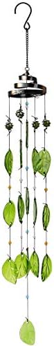 Vindar Wind Chimes 32 Inch Glass Leaves Outdoor Decor