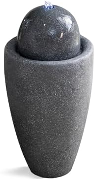 XBrand 2598 Inch Modern Stone Water Fountain with LED Lights