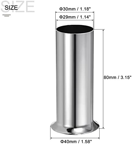MECCANIXITY Candle Socket Covers 3 Inch Tall Silver Pack of 6