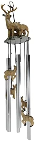 Ebros Gift Forest Family Deer Wind Chime Decor