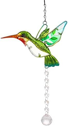 Andiker Crystal Suncatcher Hummingbird Ornament Green