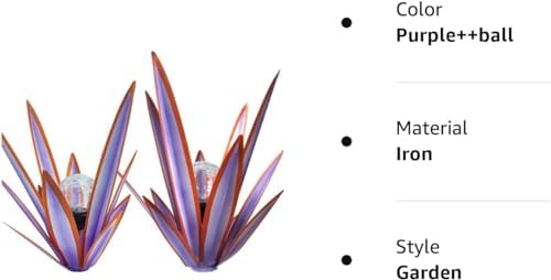 Rustic Metal Agave Garden Sculpture 2 Pack