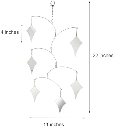 DIY Hanging Mirror Wind Chime Bird Deflector