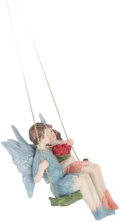 Couple Flower Fairy Garden Pendant Sculpture