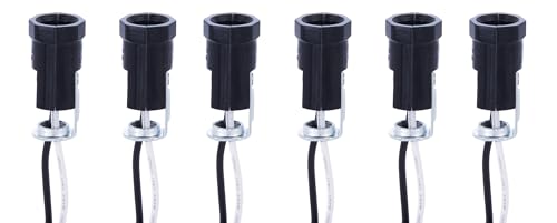 BP Lamp Pigtail E12 Candelabra Socket 6 Pack