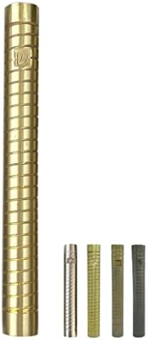 AS Brass Mezuzah Case with Scroll 7 Inches Gold 1