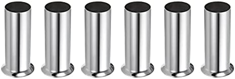 MECCANIXITY Candle Socket Covers 3 Inch Tall Silver Pack of 6