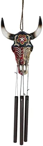 Ebros Gift Patriotic Texas Flag Wind Chime Decor
