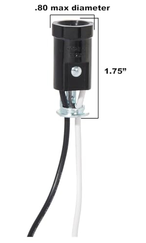 BP Lamp Pigtail E12 Candelabra Socket 6 Pack