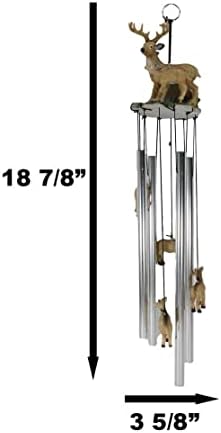 Ebros Gift Forest Family Deer Wind Chime Decor