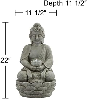 John Timberland Sitting Buddha 22 High Outdoor Fountain Decor