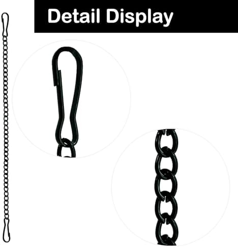 10 Pcs 20 Inch Black Stained Glass Hanging Chain