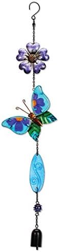 Purple Metal and Glass Butterfly Suncatcher