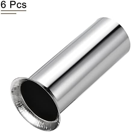 MECCANIXITY Candle Socket Covers 3 Inch Tall Silver Pack of 6