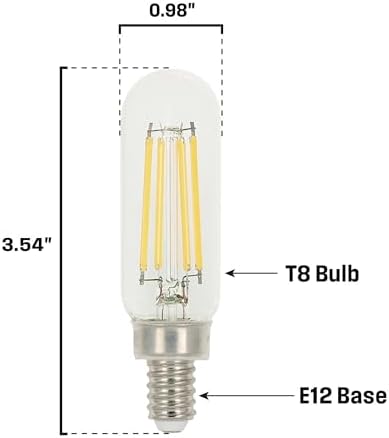 Westinghouse 5 Watt T8 Dimmable Clear Filament LED Light Bulb 6 Pack