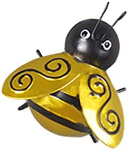 Wakauto Golden Metal Bee Wall Hanging Decor