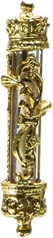 Car Mezuzah with Visible Scroll and Crown Design
