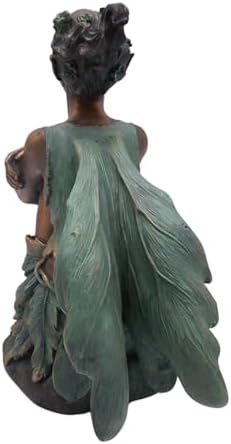 Copper Toned Fairy Garden Statue with Blue Accents 13 Inches