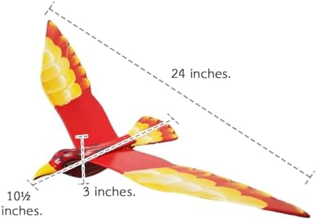 WitnyStore Red House Finch Wooden Bird Mobile 24 Inch