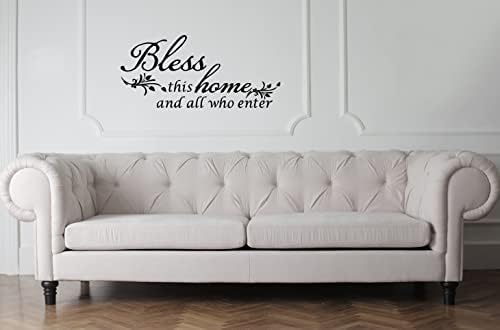 Decaltor Bless This Home and All Who Enter Vinyl Wall Decal