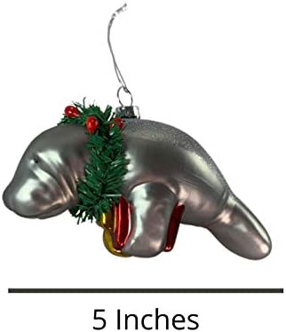 Needzo Manatee Christmas Tree Ornament 5 Inches