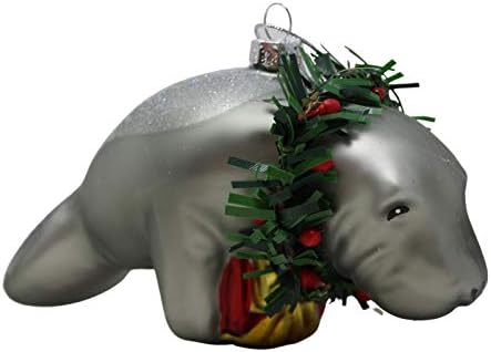 Needzo Manatee Christmas Tree Ornament 5 Inches