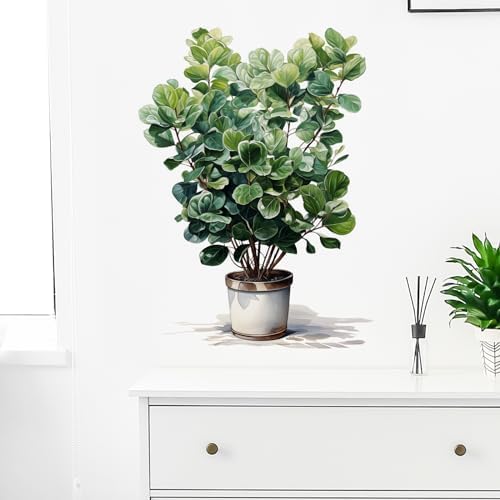 RoyoLam Plant Wall Stickers Green Leaves Decal Art Decor
