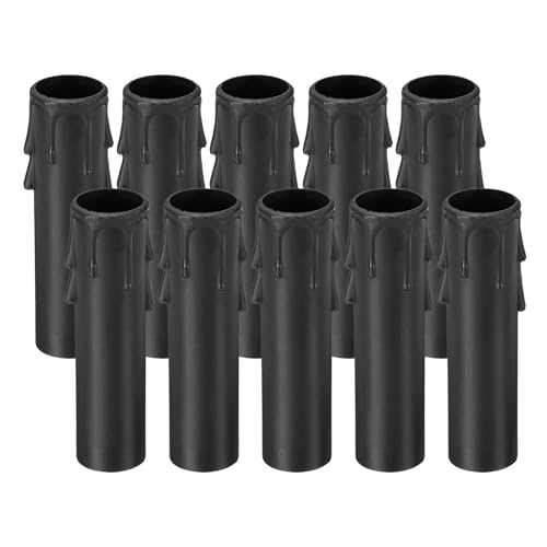 PATIKIL 35 Inch Candle Socket Covers 10Pcs E12 Chandelier Drip Sleeves