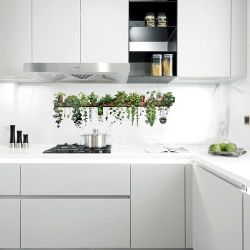 Green Plants Leaves Wall Decals Peel and Stick
