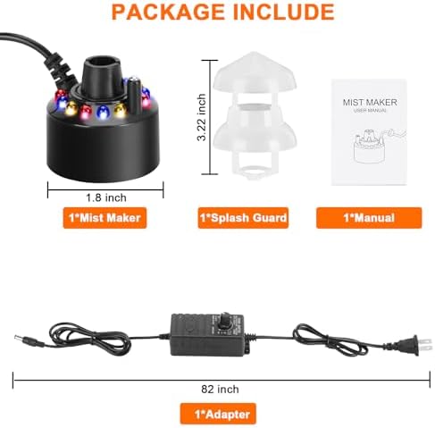 FITNATE Mist Maker with 12 LED Lights