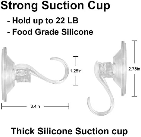2PCS Wreath Hanger Suction Cup Hooks with Key Lock