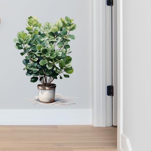 RoyoLam Plant Wall Stickers Green Leaves Decal Art Decor