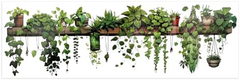 Green Plants Leaves Wall Decals Peel and Stick