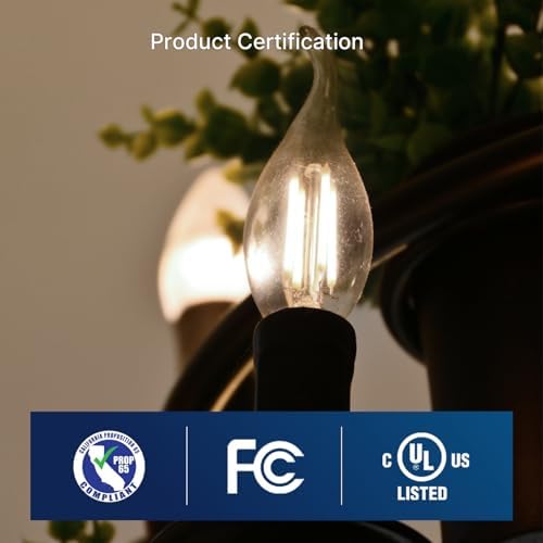 FLSNT 5000K Daylight LED Chandelier Bulbs 6 Pack
