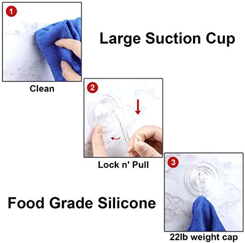 2PCS Wreath Hanger Suction Cup Hooks with Key Lock
