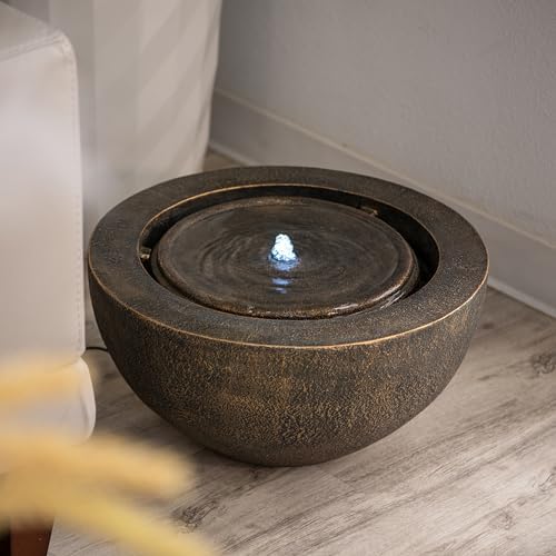 XBrand 198 W Round Sphere Water Fountain with LED Light