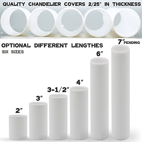 GooChan 3 Inch White Candle Cover Sleeves 12-Pack
