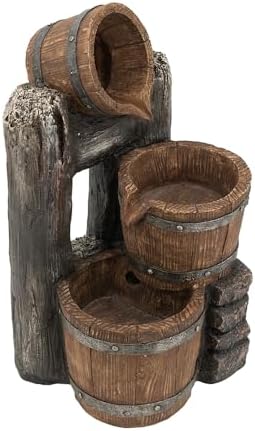 AB Home Farmhouse 3 Tier Water Fountain with Lights and Pump