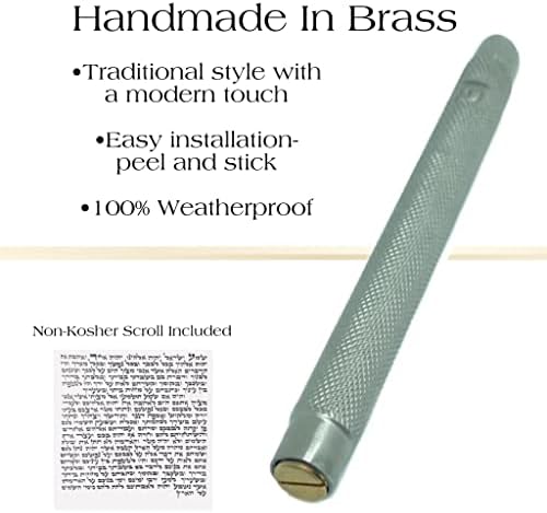 AS Brass Mezuzah Case With Scroll Door Decor